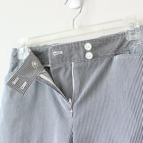 Jones New York Signature Cotton Black White Stripe Stretch Dress Casual Pants 4P - Picture 4 of 6